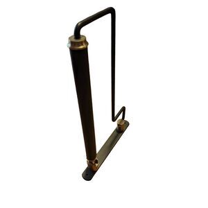 NWT bathroom accessories hinged folding towel holder. Metal w/ brass accents.